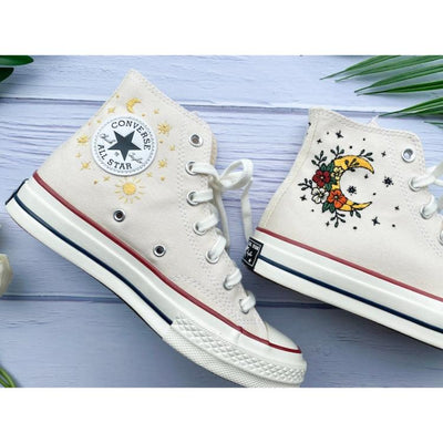 Converse embroidered shoes, Converse Chuck Taylor, custom embroidery
