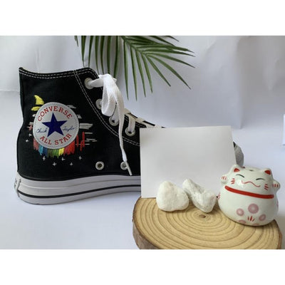 Custom Mint Converse Chuck Taylor Mushrooms Embroidered Converse Shoes