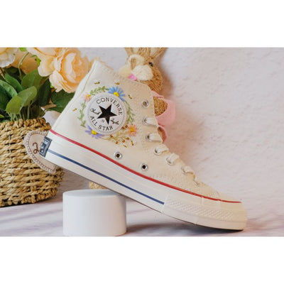 Converse Custom, Wedding Gift, Custom Embroidery Converse Sports Shoes