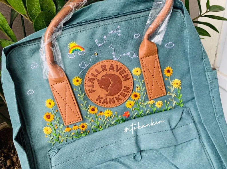 Fjallraven Kanken Embroidery Custom Backpack Little Cutie