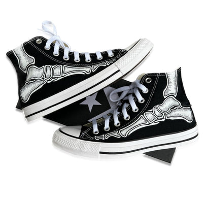 Custom Skeleton Feet Shoes  Converse High Top for Men and Women