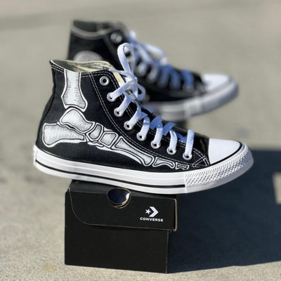 Custom Skeleton Feet Shoes  Converse High Top for Men and Women