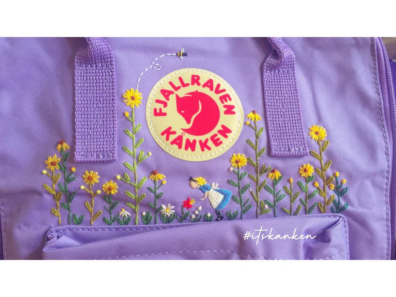 Fjallraven Kanken Embroidery Custom Backpack Potcat