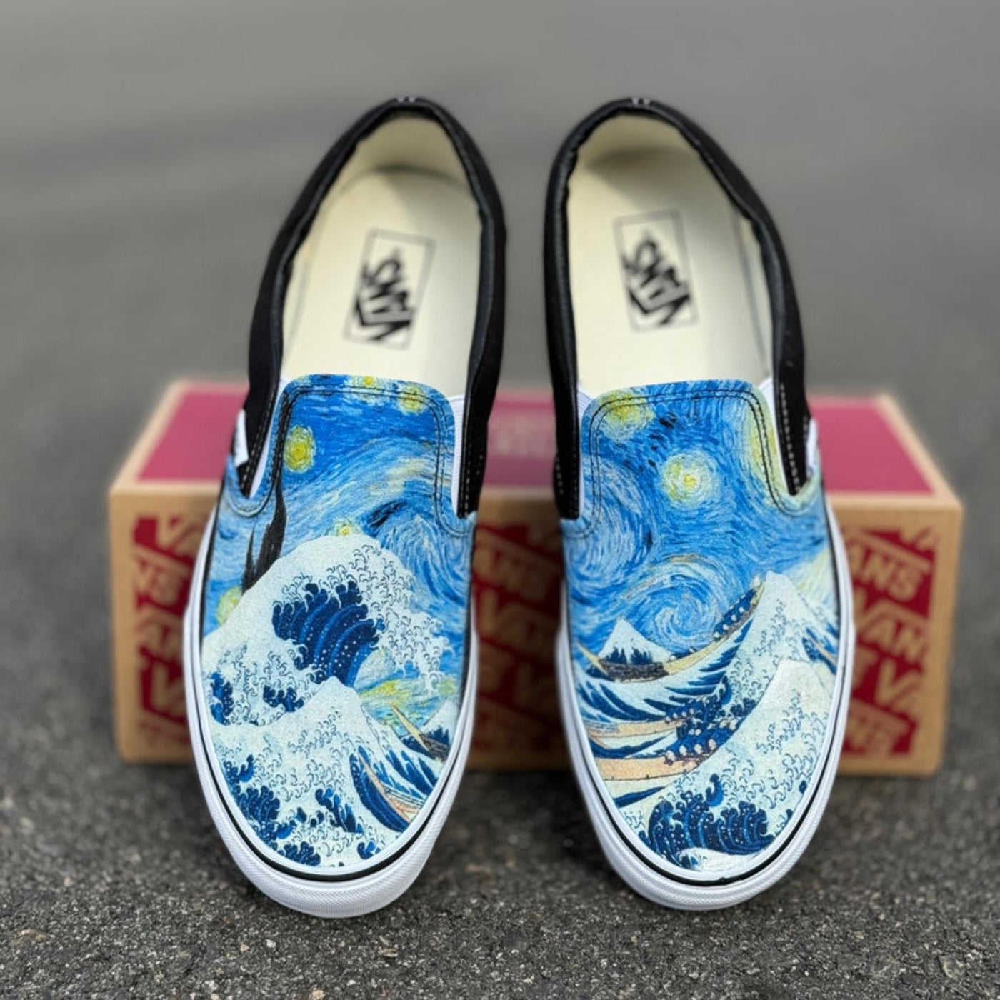 The Great Wave and Vincent Van Gogh Starry Night