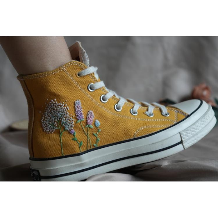 Wedding Gift, Converse Hi Chuck, Wedding Sneakers, Embroidery Shoes
