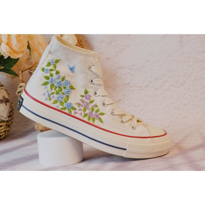 Converse Custom, Wedding Gift,  Custom Embroidery Converse Sports