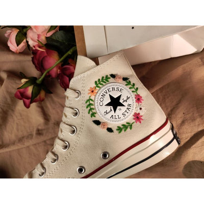 Converse Custom, Wedding Gift, Custom Embroidery Converse Sports