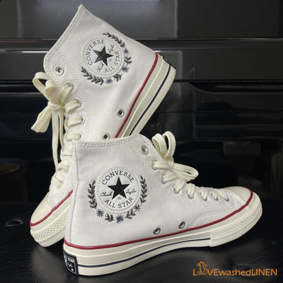 Custom Converse Chuck Taylor Embroidered Garden Flowers Convese Shoes