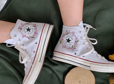 Embroidered Converse Chuck Taylors ,Embroidered Her Betel Tree