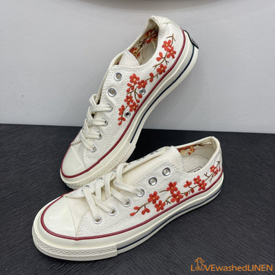 Embroidered Converse Custom Converse Chuck Taylor Embroidered Cherry