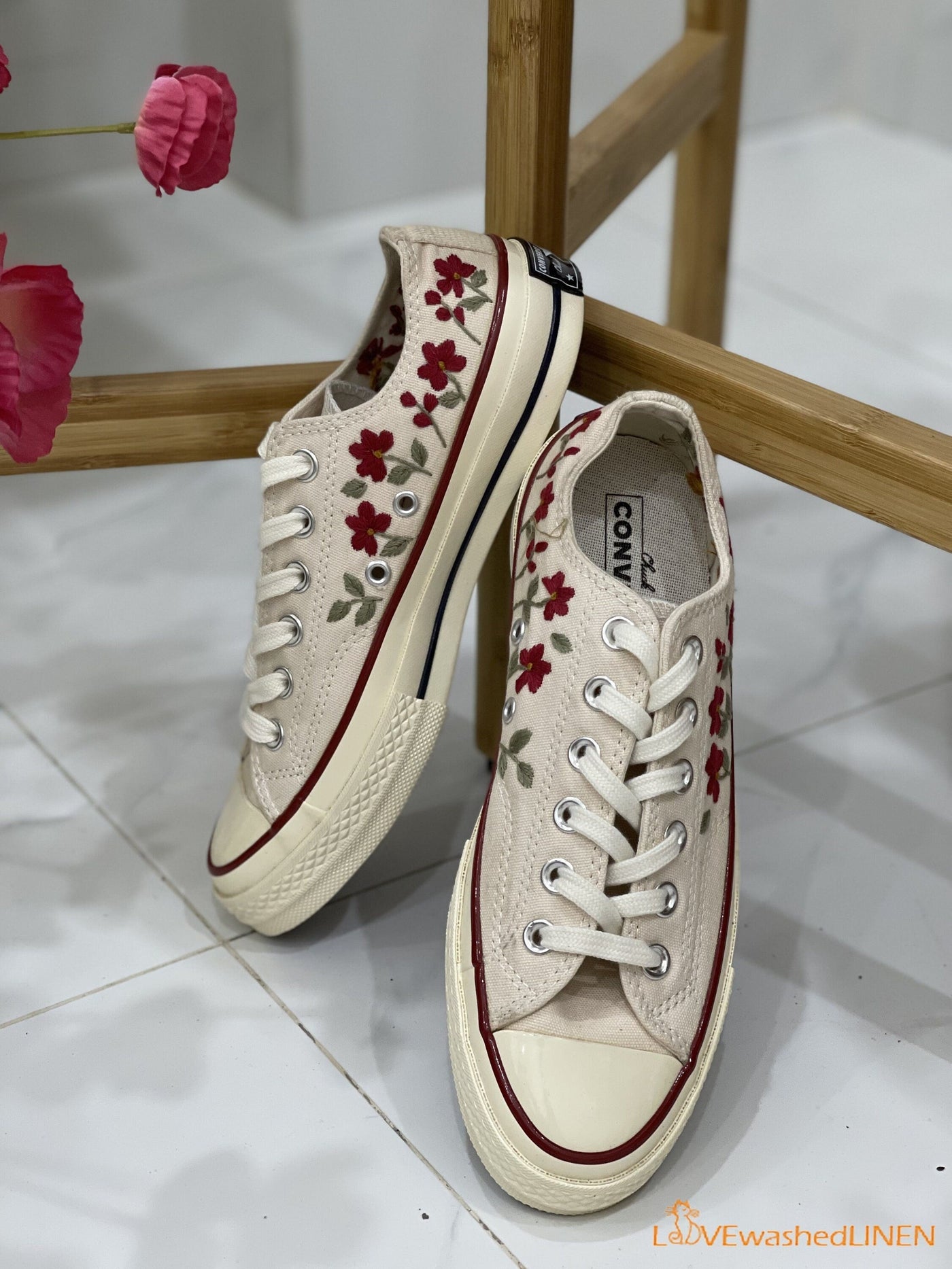 Embroidered Converse Custom Converse Chuck Taylor Embroidered Flower