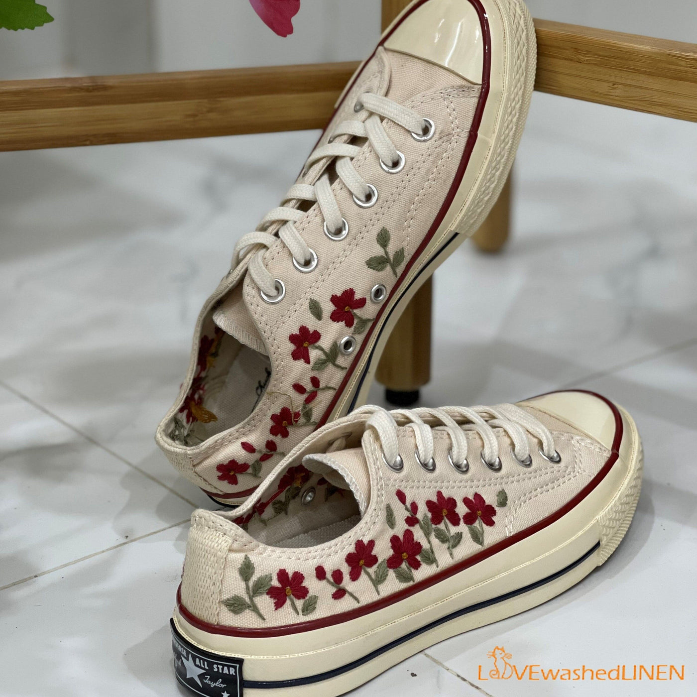 Embroidered Converse Custom Converse Chuck Taylor Embroidered Flower