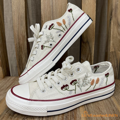 Embroidered Converse Custom, Embroidered Flowers, Embroidered Sneakers