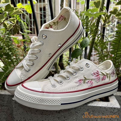 Embroidered Converse Custom Converse Chuck Taylor Magnolia Embroidered