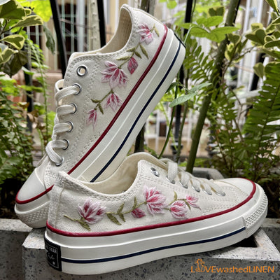 Embroidered Converse Custom Converse Chuck Taylor Magnolia Embroidered