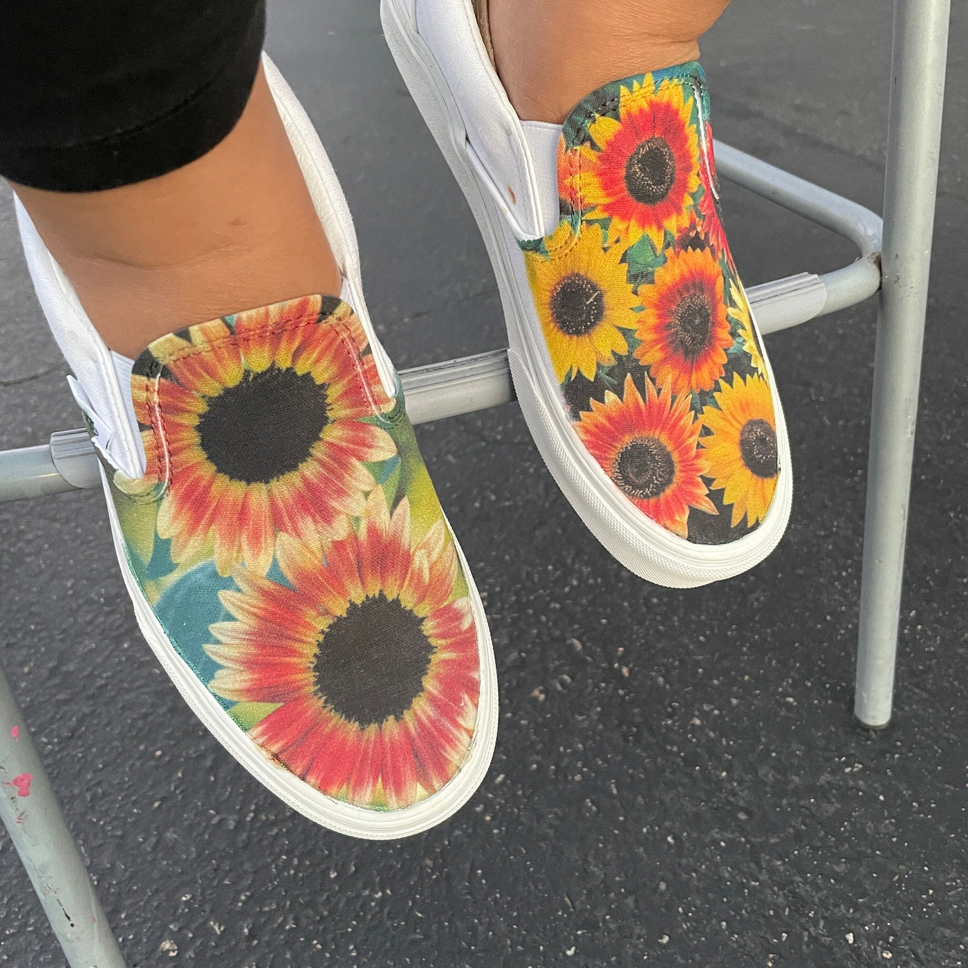 Sunflower Vans Slip On Shoes for Women